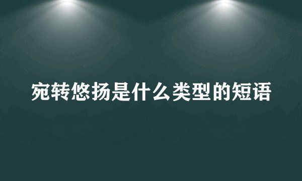 宛转悠扬是什么类型的短语