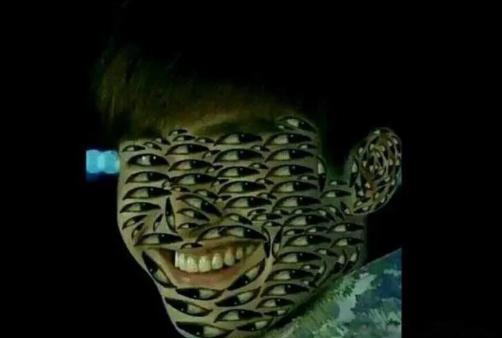 张翰全是眼睛的图片 满脸都是密集的眼睛很吓人