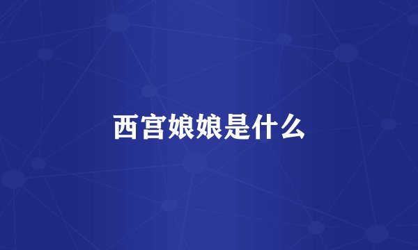 西宫娘娘是什么