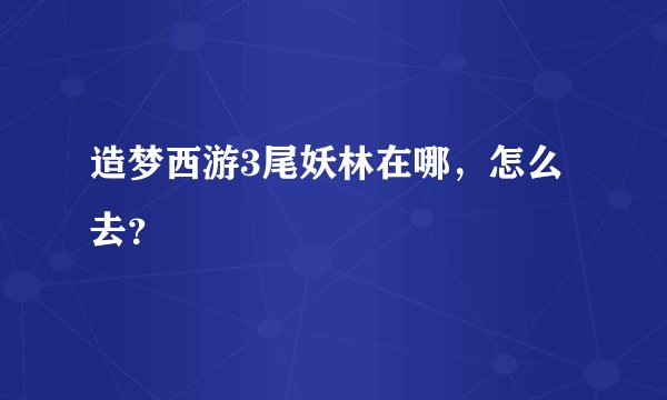 造梦西游3尾妖林在哪，怎么去？