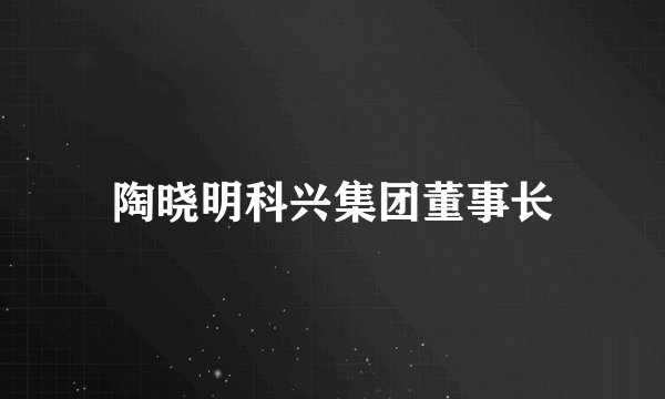 陶晓明科兴集团董事长