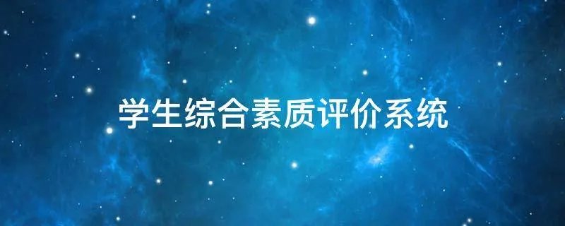 学生综合素质评价系统