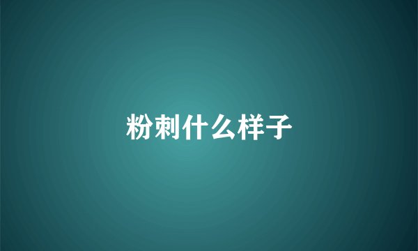粉刺什么样子