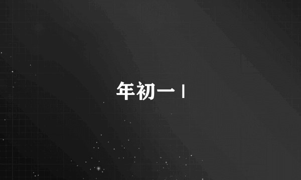 年初一 |