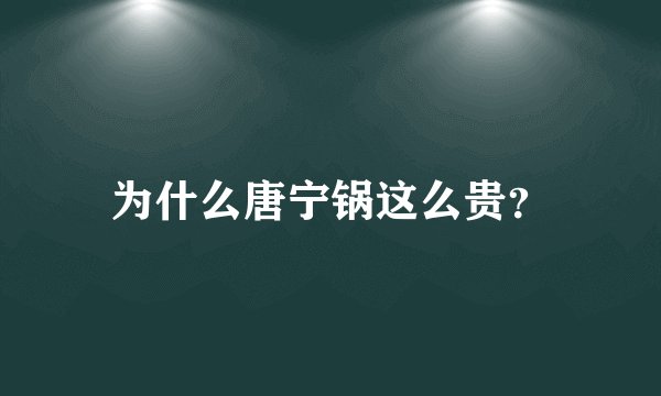 为什么唐宁锅这么贵?