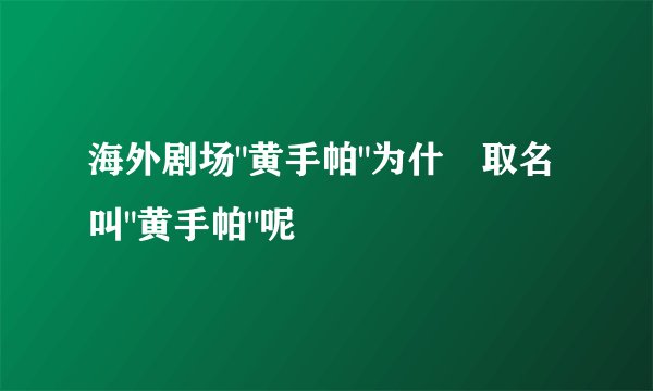 海外剧场