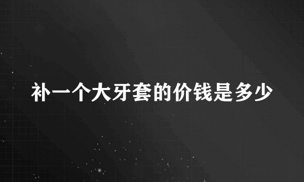 补一个大牙套的价钱是多少