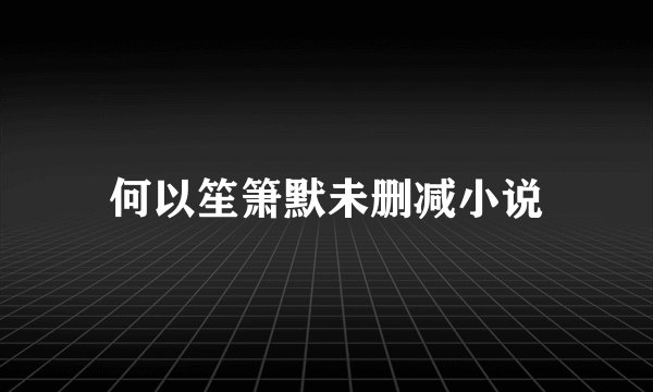 何以笙箫默未删减小说