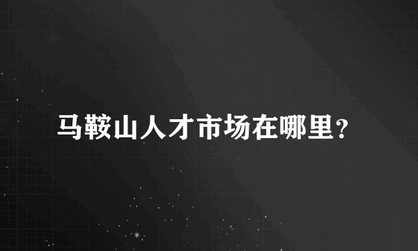 马鞍山人才市场在哪里？