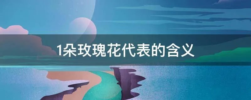 1朵玫瑰花代表的含义