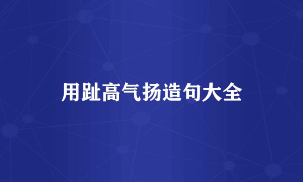 用趾高气扬造句大全