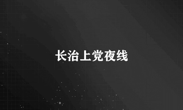 长治上党夜线