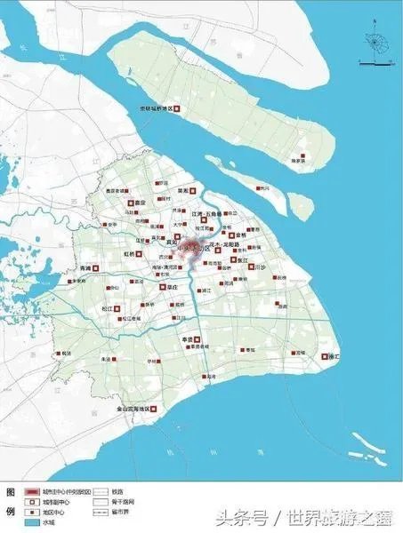 上海城市总体规划的四个主城片区是怎样的?