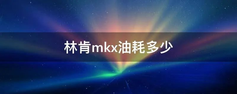 林肯mkx油耗多少