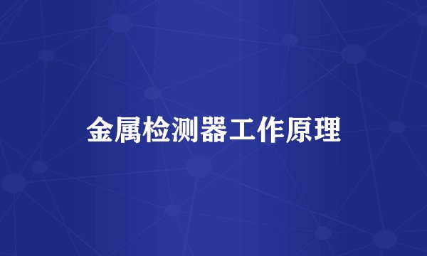 金属检测器工作原理
