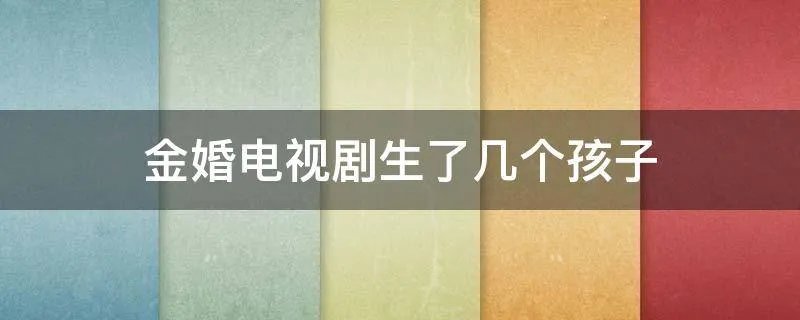 金婚电视剧生了几个孩子