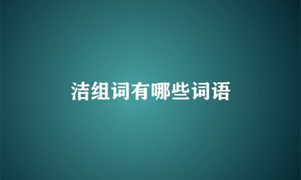 洁组词有哪些词语