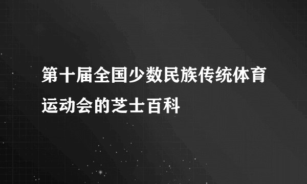 第十届全国少数民族传统体育运动会的芝士百科