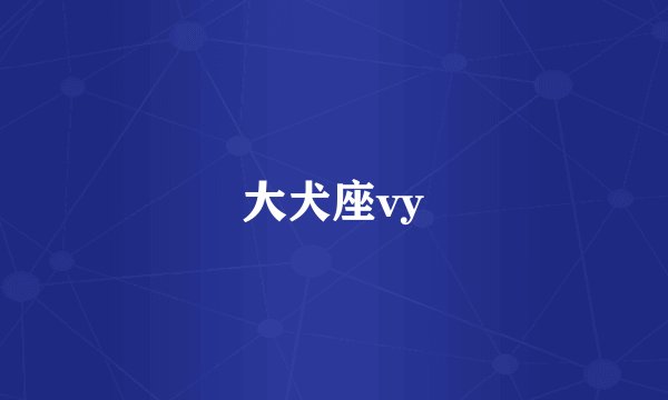 大犬座vy