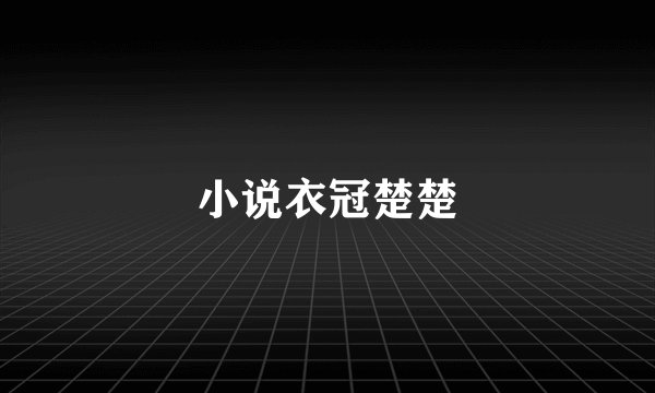 小说衣冠楚楚