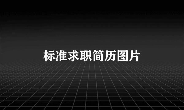 标准求职简历图片