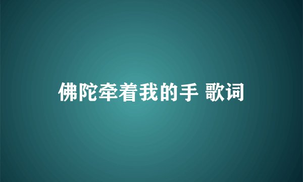 佛陀牵着我的手 歌词