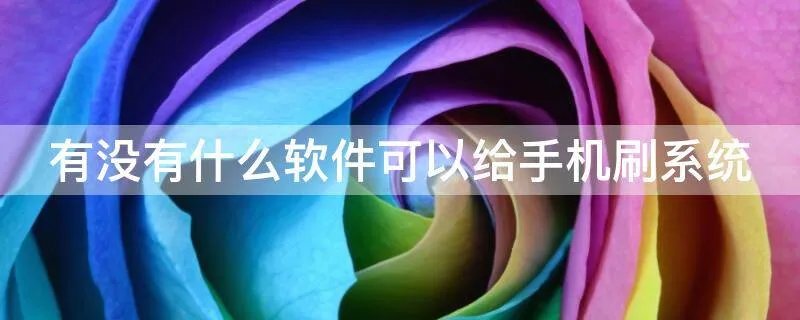 有没有什么软件可以给手机刷系统