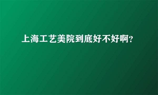 上海工艺美院到底好不好啊？