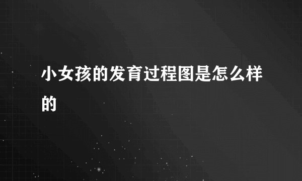 小女孩的发育过程图是怎么样的
