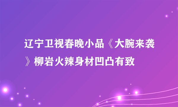 辽宁卫视春晚小品《大腕来袭》柳岩火辣身材凹凸有致