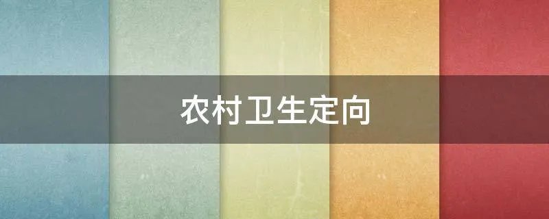 农村卫生定向