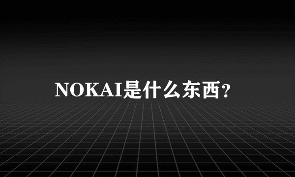 NOKAI是什么东西？