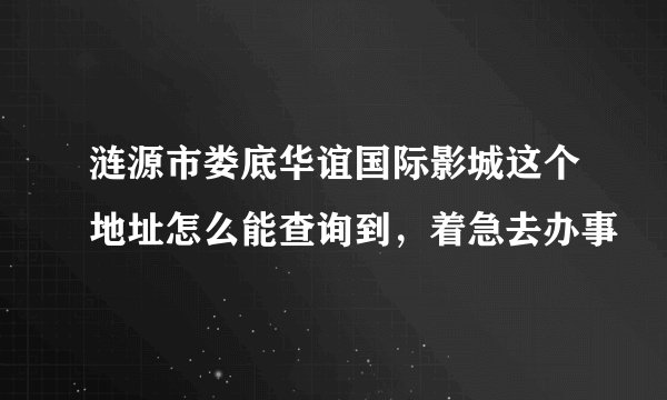 涟源市娄底华谊国际影城这个地址怎么能查询到，着急去办事