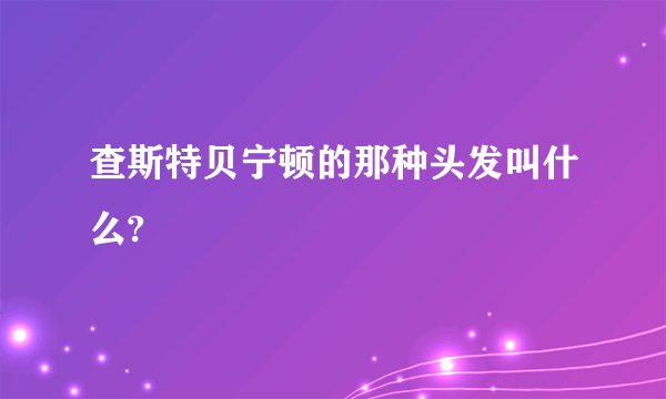 查斯特贝宁顿的那种头发叫什么?