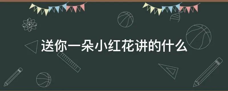 送你一朵小红花讲的什么