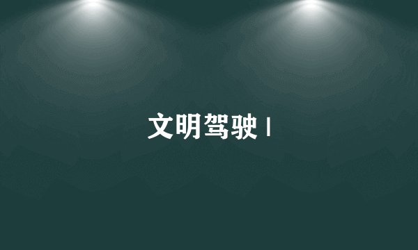 文明驾驶 |