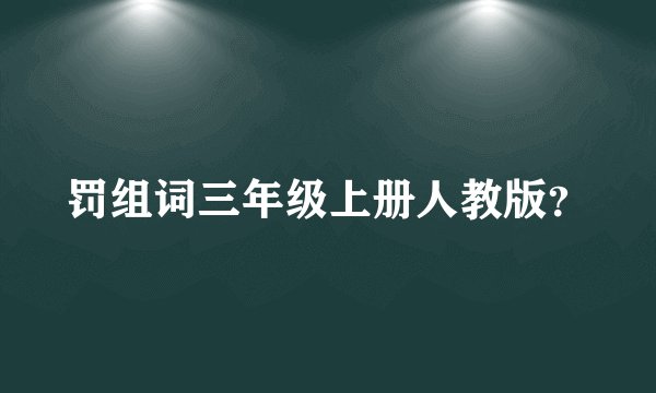 罚组词三年级上册人教版？