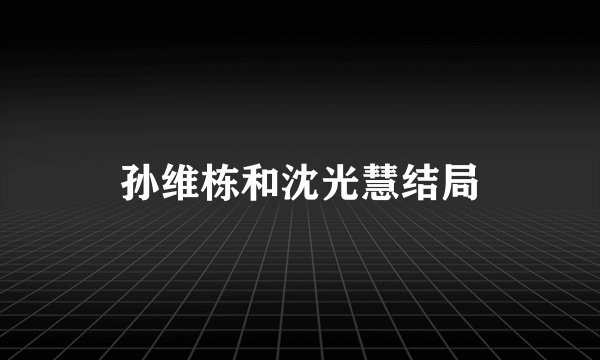 孙维栋和沈光慧结局