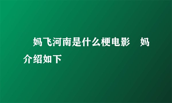 囧妈飞河南是什么梗电影囧妈介绍如下