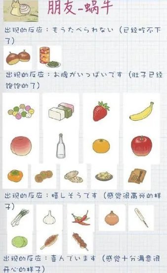 旅行青蛙蜗牛喜欢吃什么食物