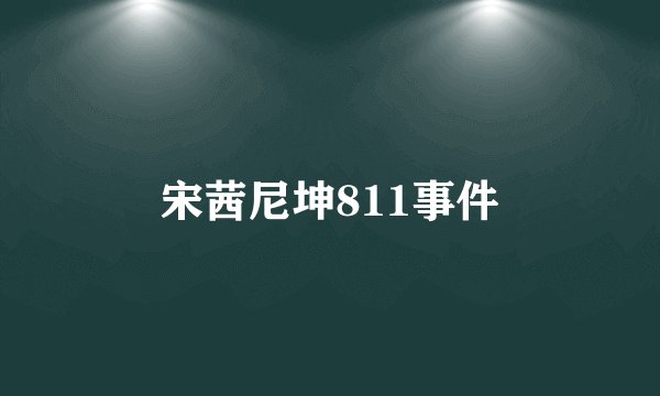 宋茜尼坤811事件