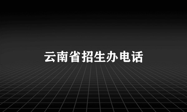 云南省招生办电话