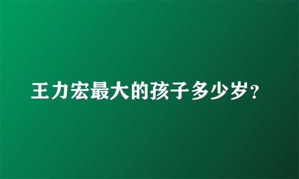 王力宏最大的孩子多少岁？