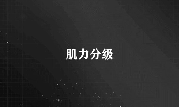 肌力分级