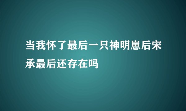 当我怀了最后一只神明崽后宋承最后还存在吗
