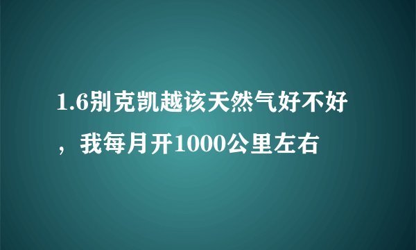 1.6别克凯越该天然气好不好 ,我每月开1000公里左右