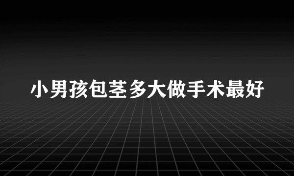小男孩包茎多大做手术最好