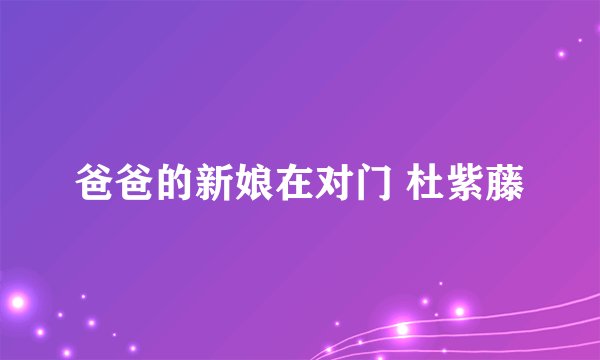 爸爸的新娘在对门 杜紫藤