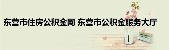 东营市住房公积金网 东营市公积金服务大厅