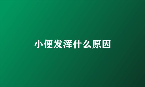 小便发浑什么原因